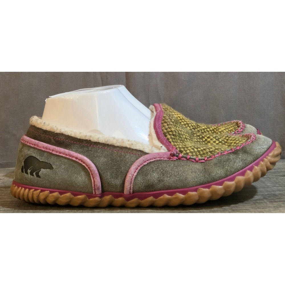 Sorel Tremblant Moc Slippers Women's Size 9 Gray Pink Gray